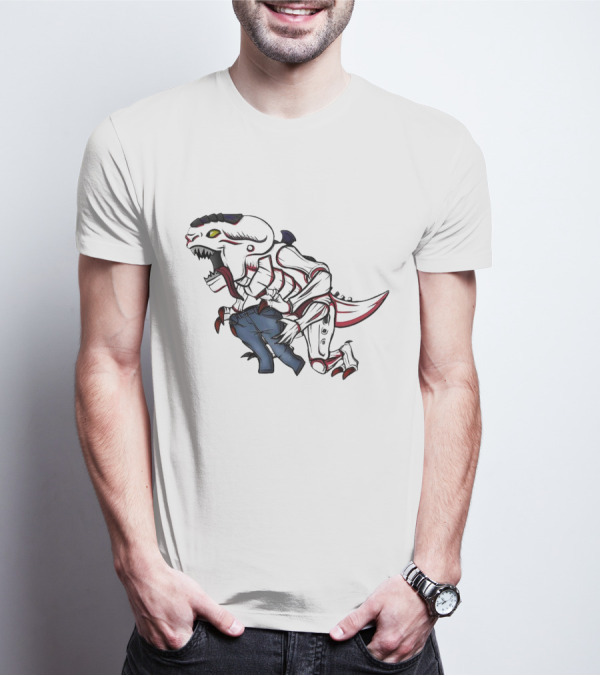 Jeanstealer Dinosaur Creature Carrying Blue Pants T-Shirt