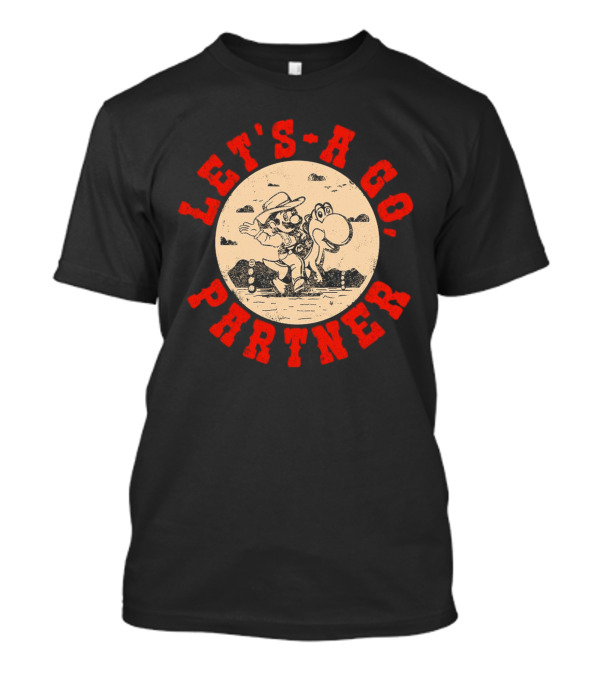 Let's-a Go Partner Mario And Yoshi Western Adventure T-Shirt