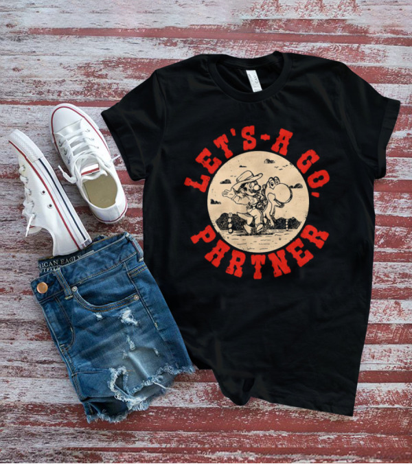 Let's-a Go Partner Mario And Yoshi Western Adventure T-Shirt
