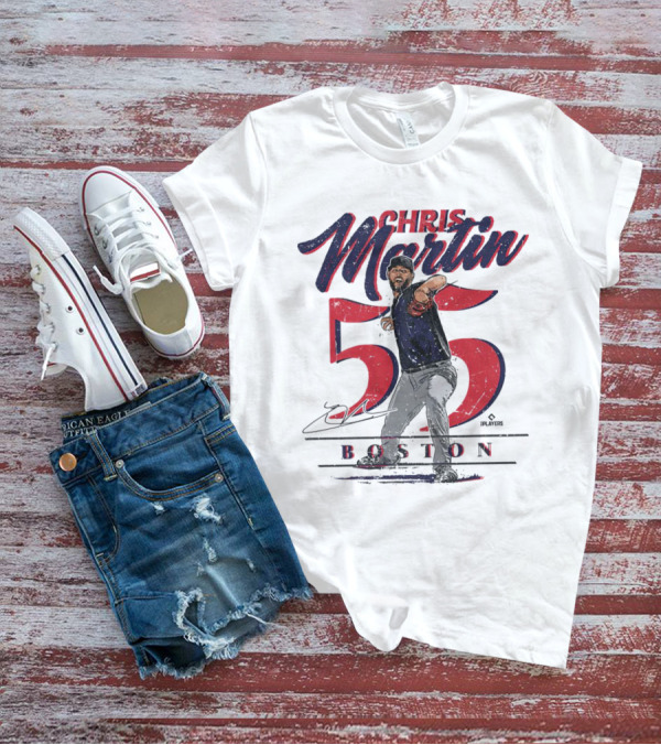 Chris Martin 55 Boston Red Sox Signature T-Shirt