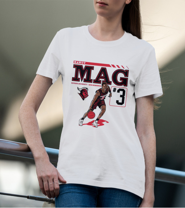 Mawot Mag #3 Rutgers Scarlet Knights Basketball Caricature Rutgers University New Brunswick T-Shirt