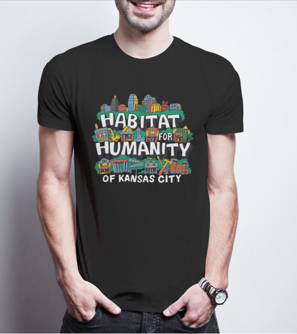 Habitat For Humanity Of Kansas City Neighborhood Paseo Linwood Buildings T-Shirt