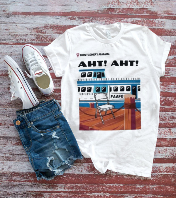 Montgomery Alabama AHT AHT FAAFO Brawl Chair Boat Scene T-Shirt