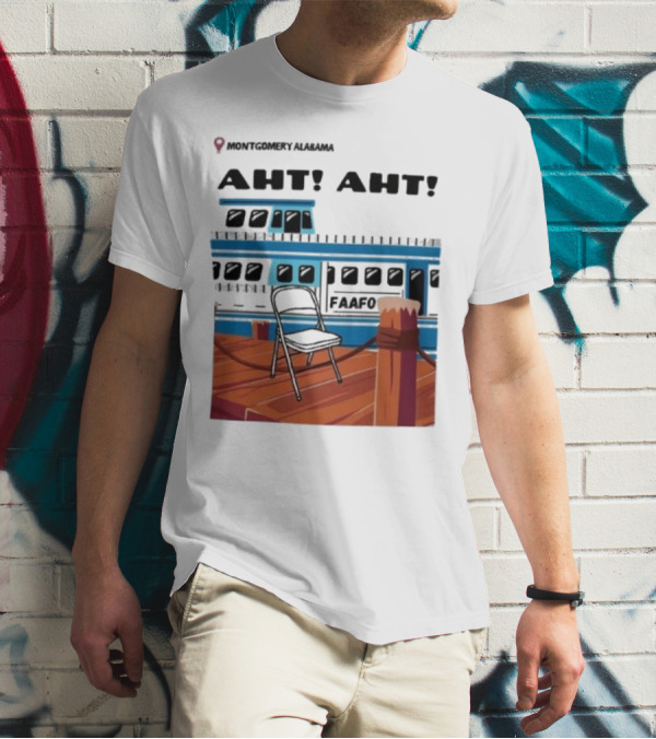 Montgomery Alabama AHT AHT FAAFO Brawl Chair Boat Scene T-Shirt