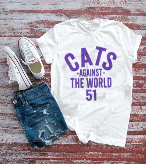 Northwestern Coaches Cats Against The World 51 Retro Purple T-Shirt