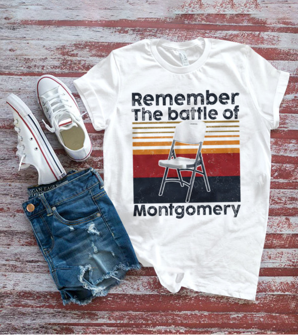 Remember The Battle Of Montgomery Vintage Chair Retro Lines T-Shirt
