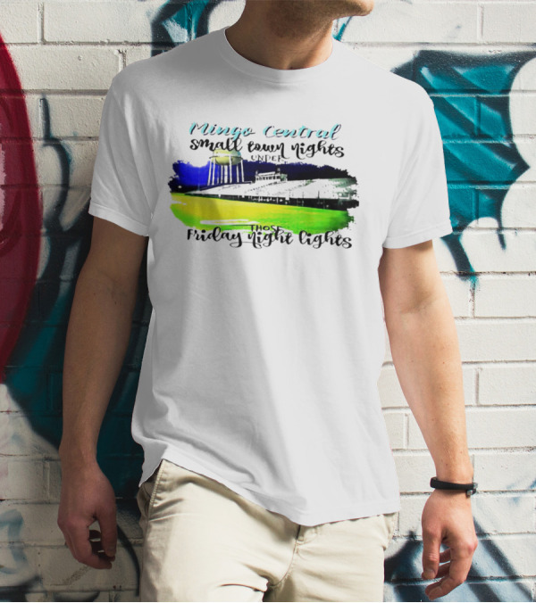 Mingo Central Small Town Nights Under Those Friday Night Lights Stadium Scene T-Shirt