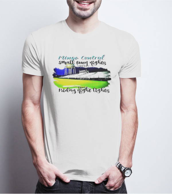 Mingo Central Small Town Nights Under Those Friday Night Lights Stadium Scene T-Shirt