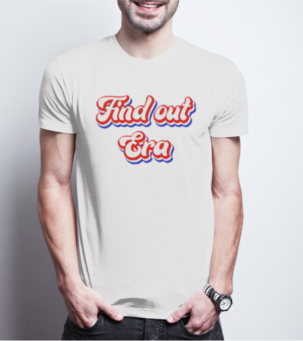 Find Out Era 3D Retro Red White Blue T-Shirt