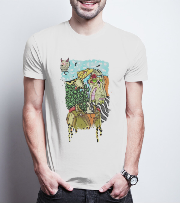 Mutant Cheetah Zombie Skull Fusion T-Shirt