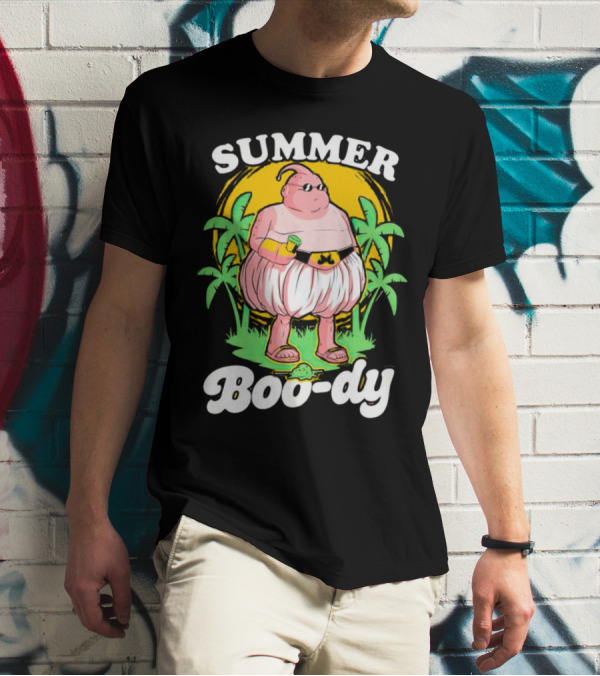 Summer Boo-dy Majin Buu Beach Vibes Palms Sun Fun T-Shirt