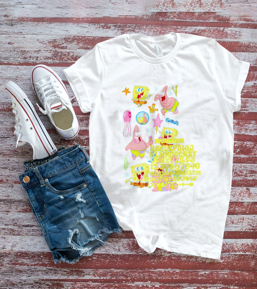 Spongebob Squarepants Patrick Star Jellyfish ABC Halloween Fun T-Shirt