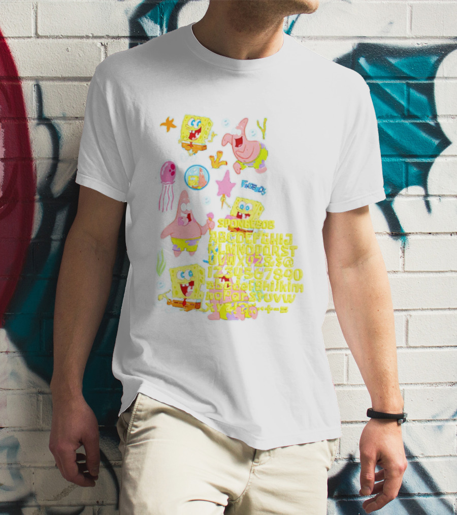 Spongebob Squarepants Patrick Star Jellyfish ABC Halloween Fun T-Shirt