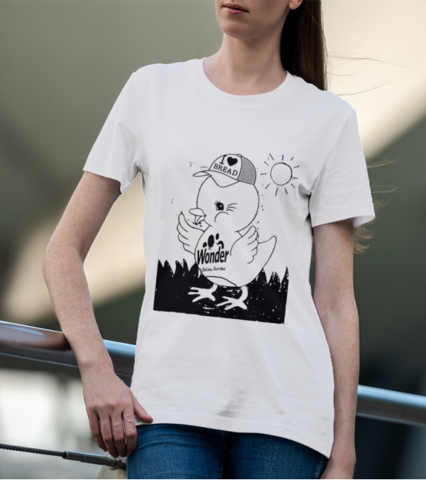 Wonder Bread Duck I Love Bread Hat T-Shirt