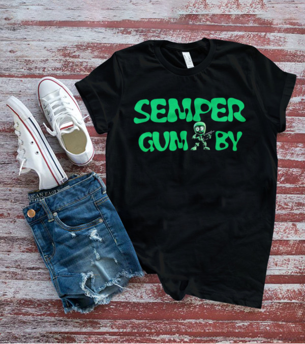 Semper Gum-by Military Cartoon Mashup T-Shirt