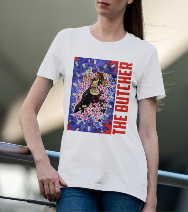 THE BUTCHER Cherry Blossom Blades Power Stance T-Shirt