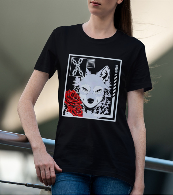 Wolf Rose Chains Red 88888 T-Shirt