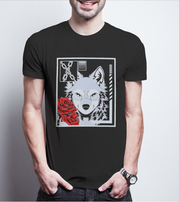 Wolf Rose Chains Red 88888 T-Shirt