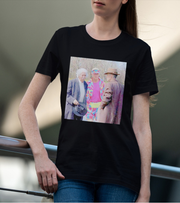 Albert Einstein Oppenheimer Ken Barbie Funny Barbenheimer Iconic Meeting T-Shirt