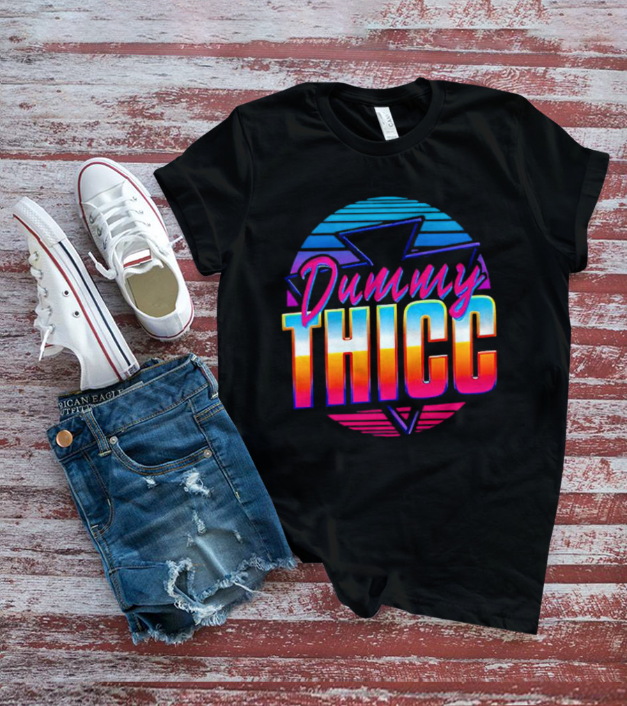 Dummy Thicc 80s Retro Vaporwave Aesthetic T-Shirt