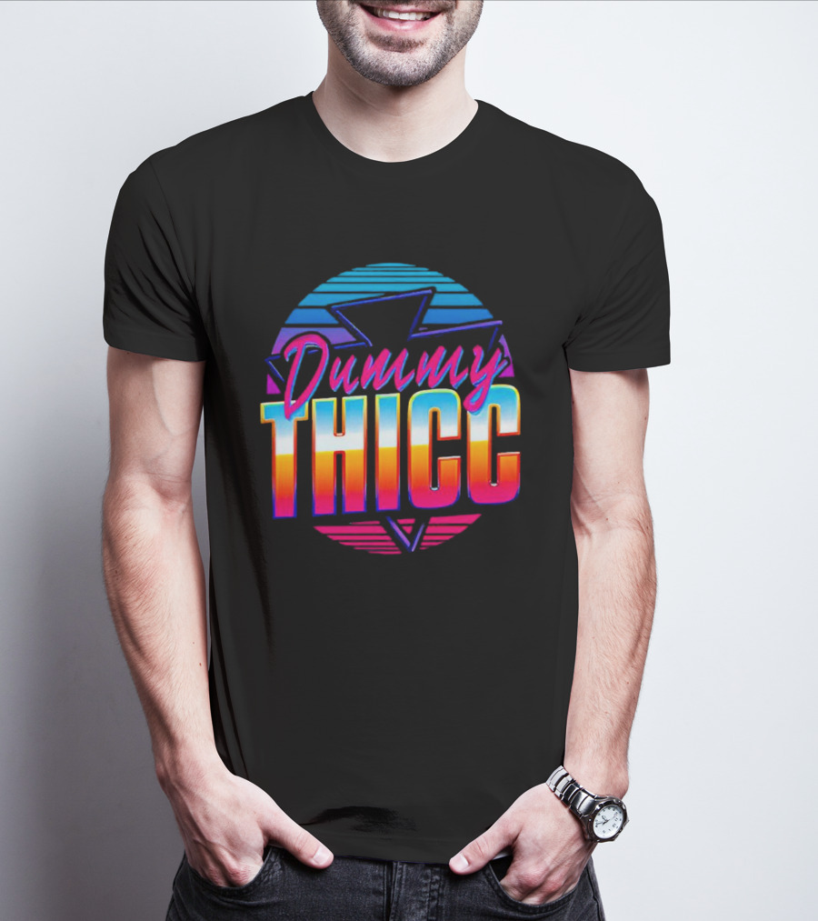 Dummy Thicc 80s Retro Vaporwave Aesthetic T-Shirt