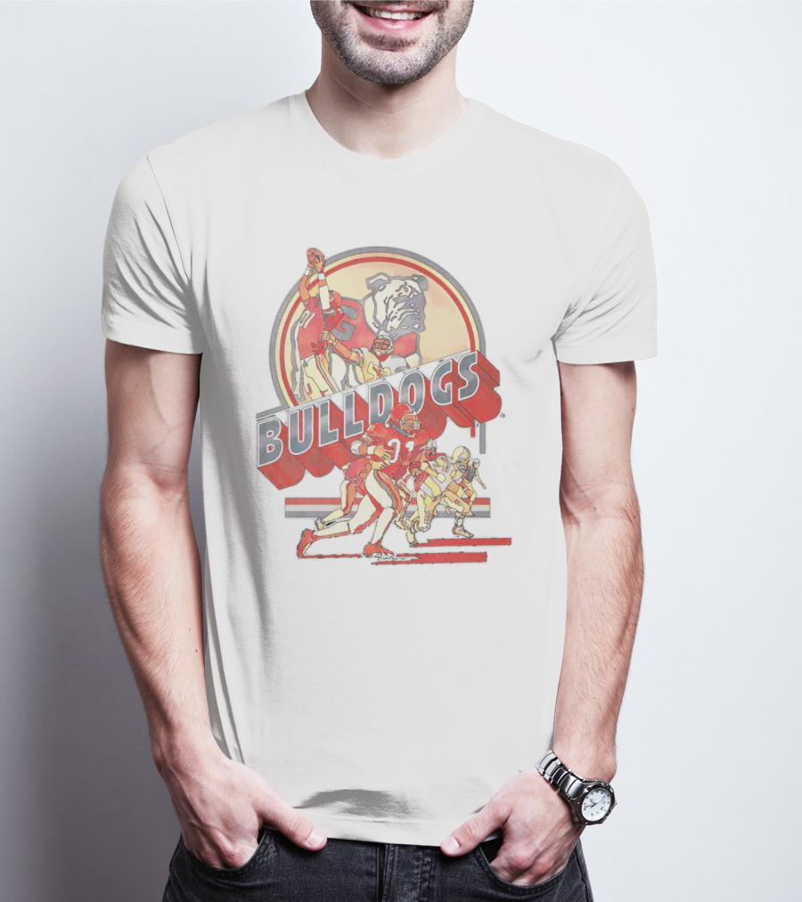 Georgia Bulldogs UGA Throwback Player Bulldogs Football T-Shirt