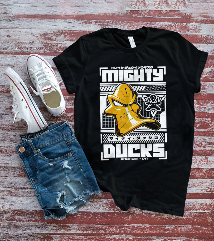 Mighty Ducks Anaheim CA Hockey Mask T-Shirt