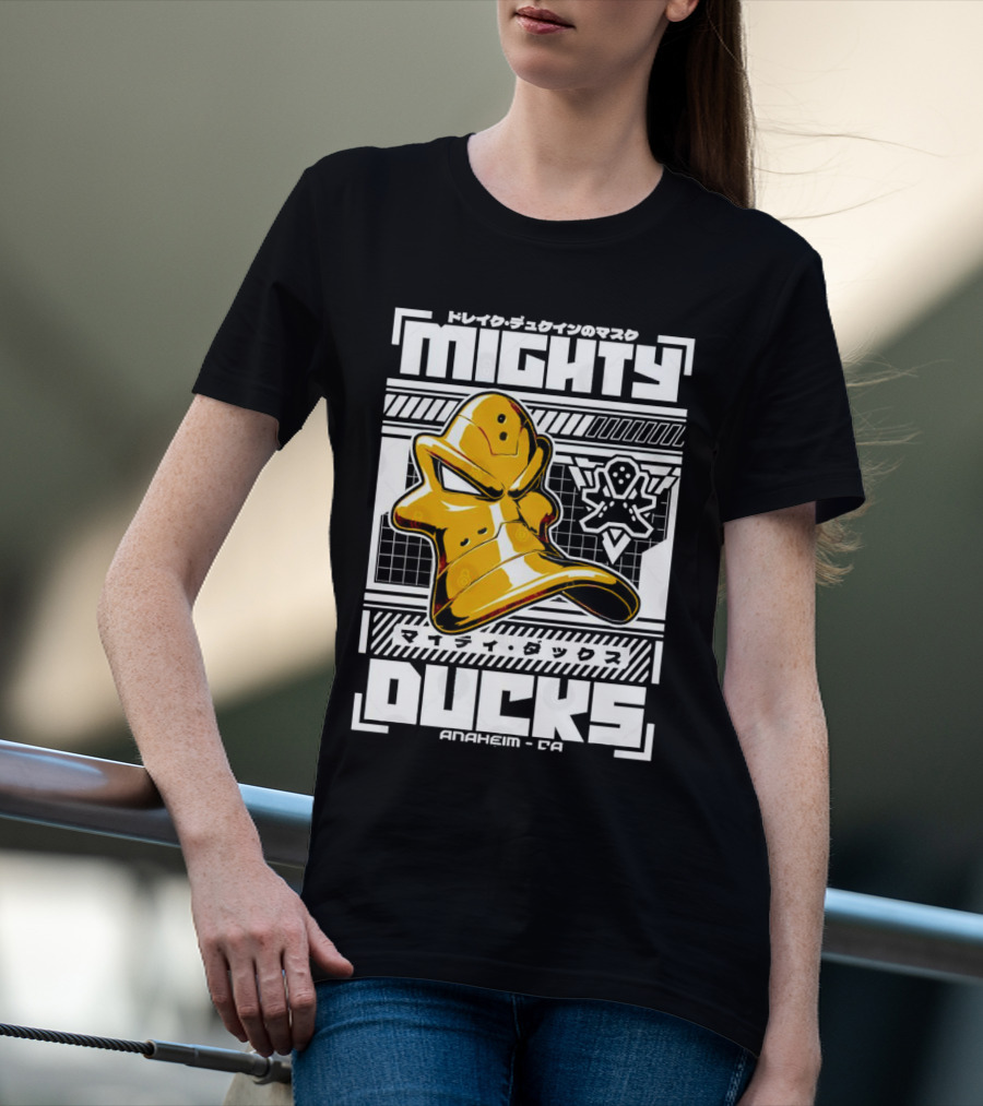 Mighty Ducks Anaheim CA Hockey Mask T-Shirt