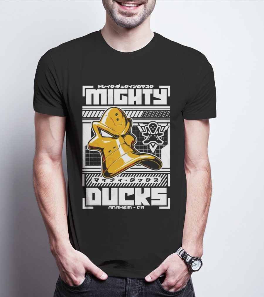 Mighty Ducks Anaheim CA Hockey Mask T-Shirt