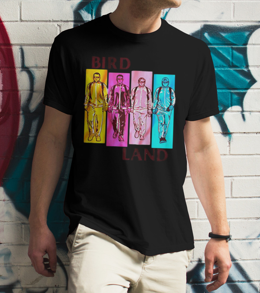 Baltimore Birdland Power Rangers Walking In Vibrant Colors T-Shirt