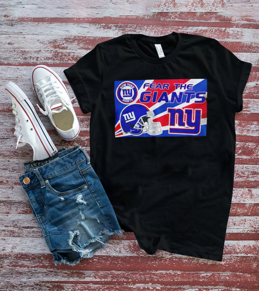 Fear The Giants New York Giants NFL Ny Helmet T-Shirt