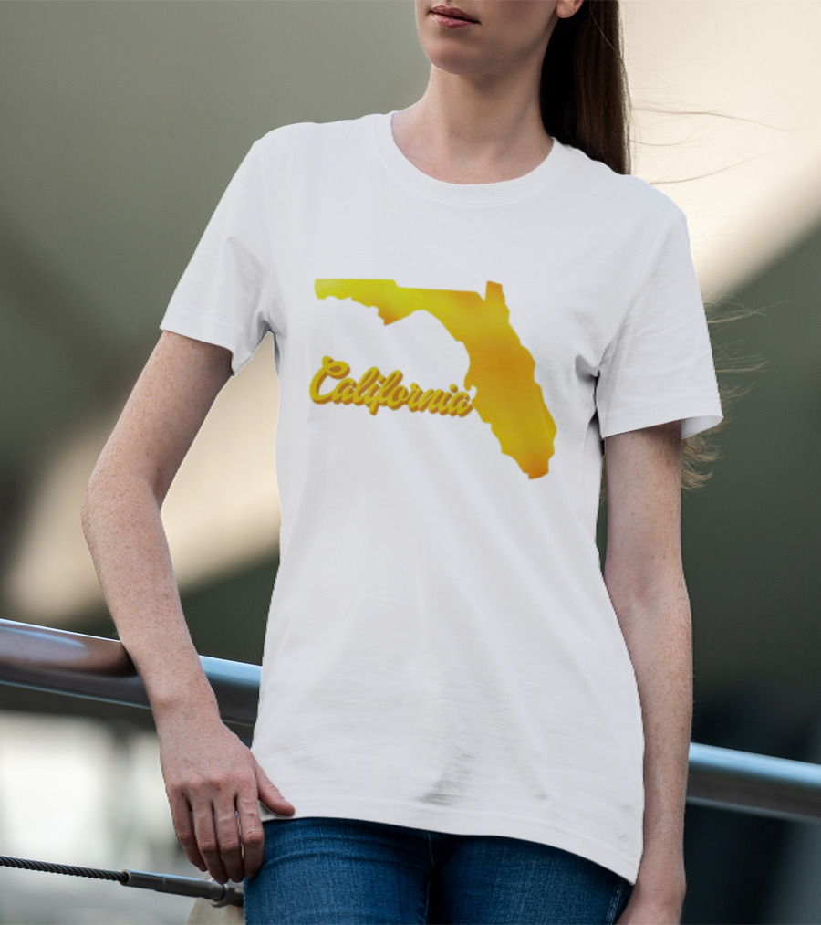 California Map Golden Florida Shape T-Shirt