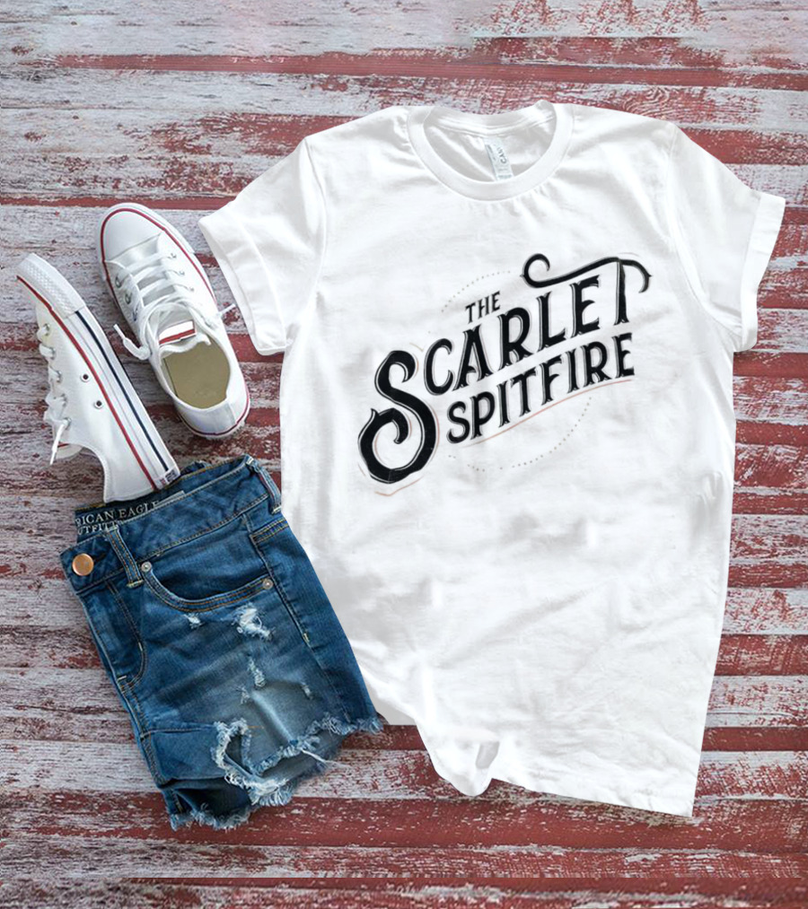 The Scarlet Spitfire Bold Vintage Typography T-Shirt