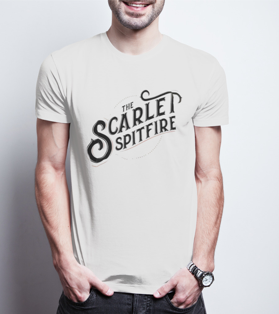The Scarlet Spitfire Bold Vintage Typography T-Shirt