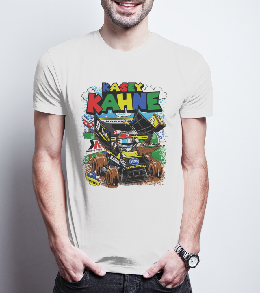 Kasey Kahne KKR Dirt Karavan Curb Racing Cartoon Fuel Me T-Shirt