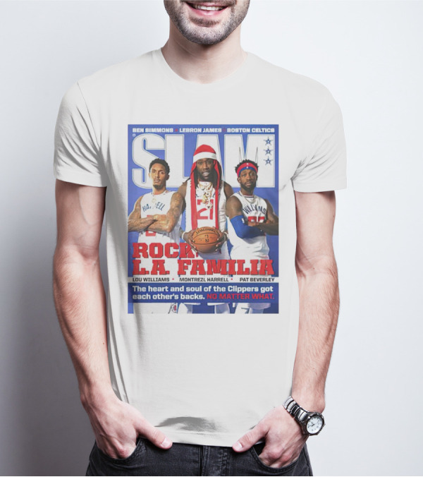 Slam Rock LA Familia Lou Williams Montrezl Harrell Pat Beverley Clippers T-Shirt