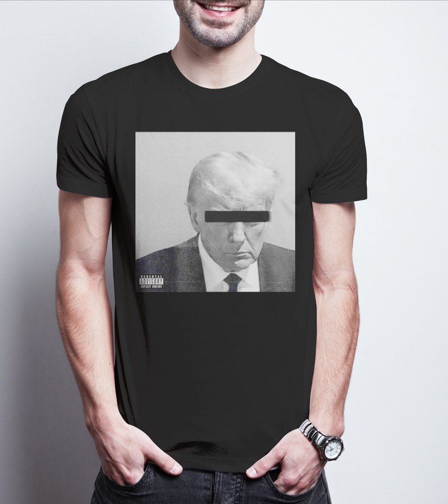 Parental Advisory Explicit Content Black Bar Over Eyes T-Shirt