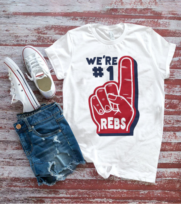 We're #1 Rebs Foam Finger Sports T-Shirt