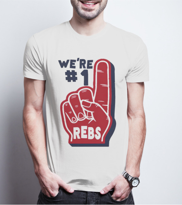 We're #1 Rebs Foam Finger Sports T-Shirt