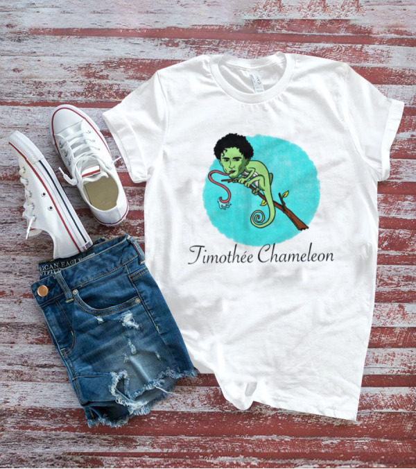 Timothée Chameleon With Green Lizard And Curled Tongue T-Shirt