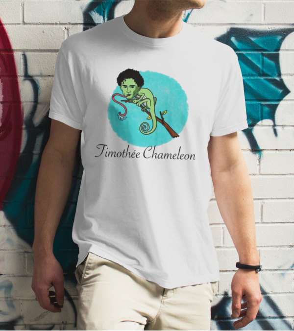 Timothée Chameleon With Green Lizard And Curled Tongue T-Shirt