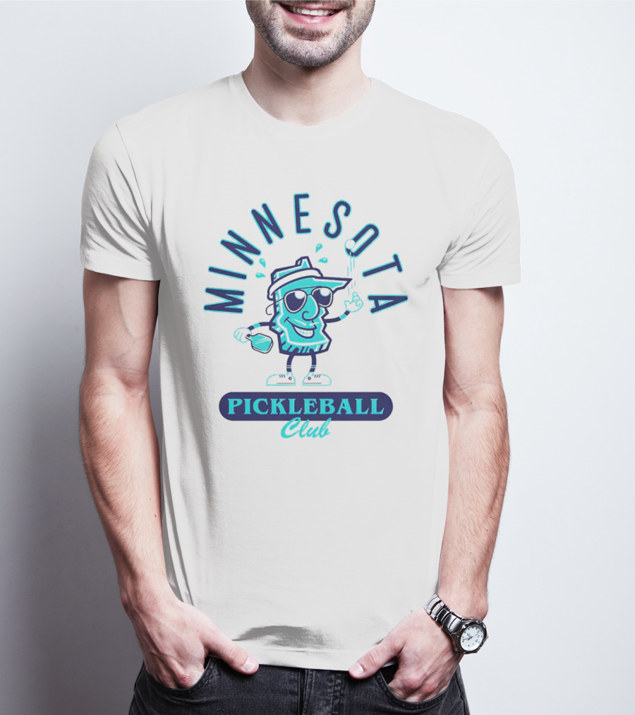 Minnesota Pickleball Club Fun Pickle Character T-Shirt