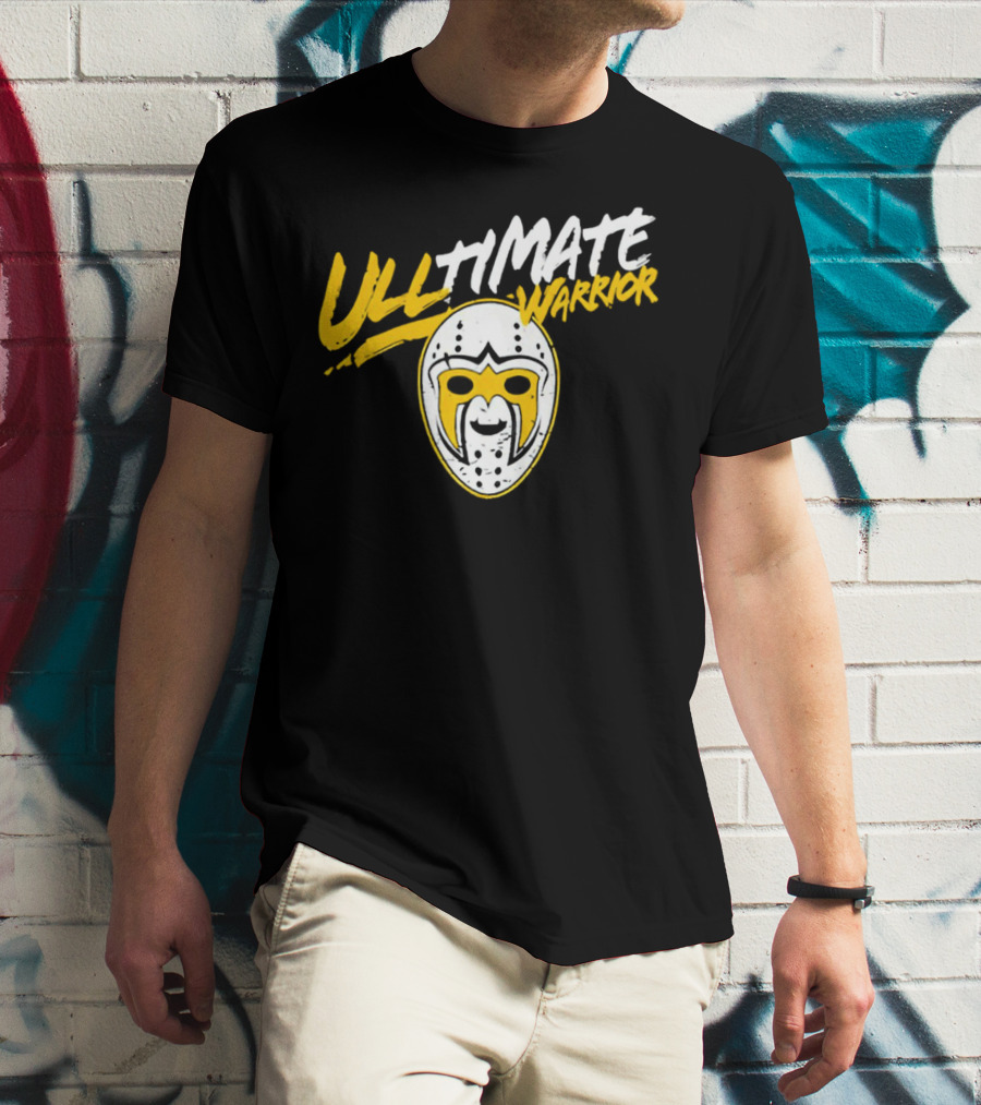 Boston Bruins Linus Ullmark Ultimate Warrior Mask T-Shirt