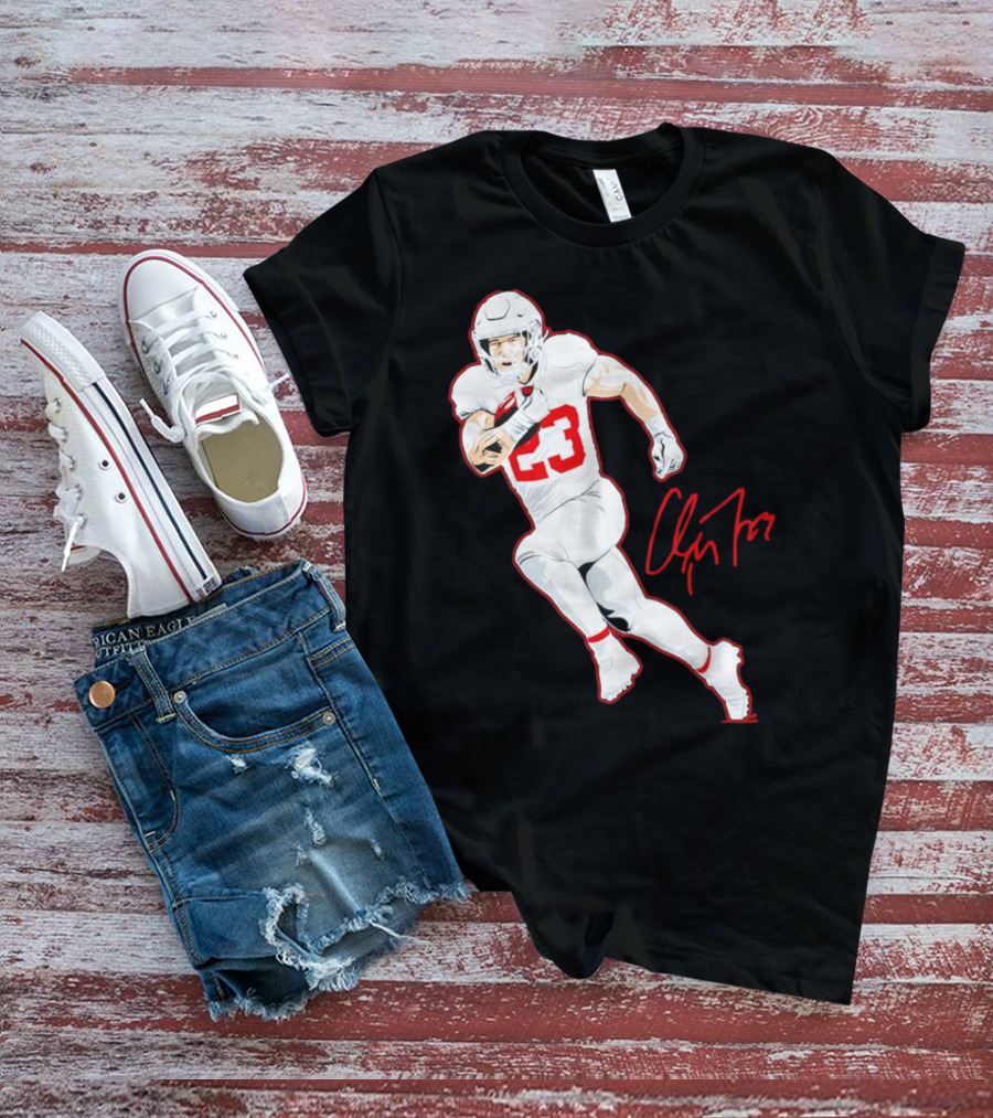 Christian McCaffrey 23 San Francisco 49ers Signature Pose T-Shirt