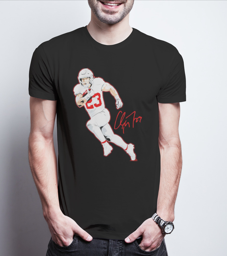 Christian McCaffrey 23 San Francisco 49ers Signature Pose T-Shirt