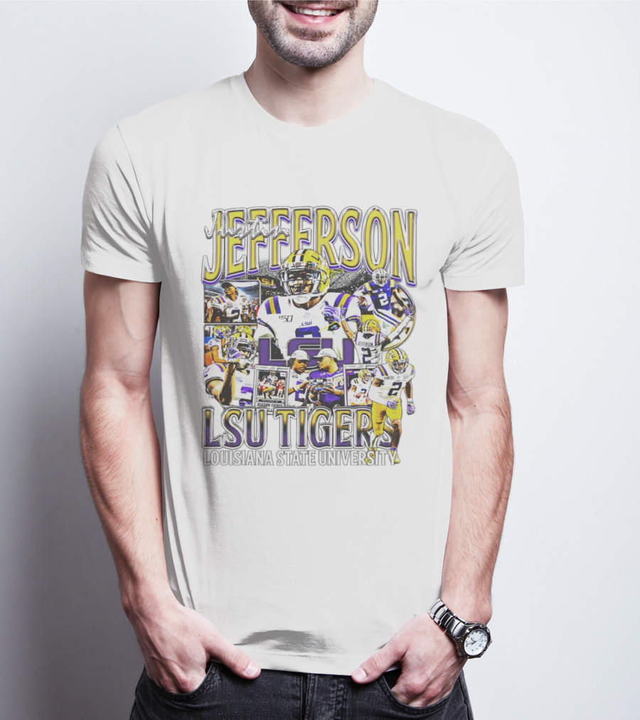Justin Jefferson LSU Tigers Football Star Louisiana State University T-Shirt