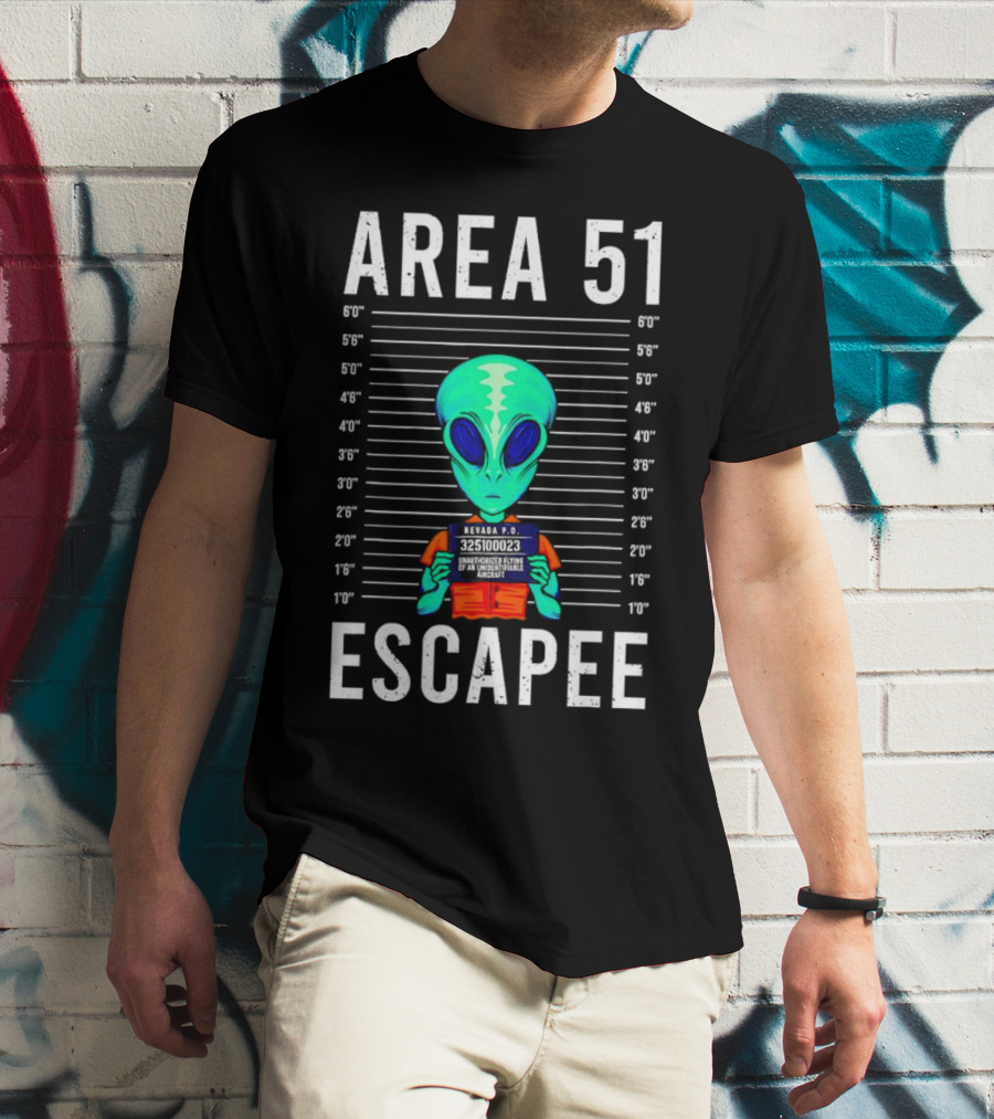 Area 51 Escapee Alien Mugshot Nevada P.D T-Shirt