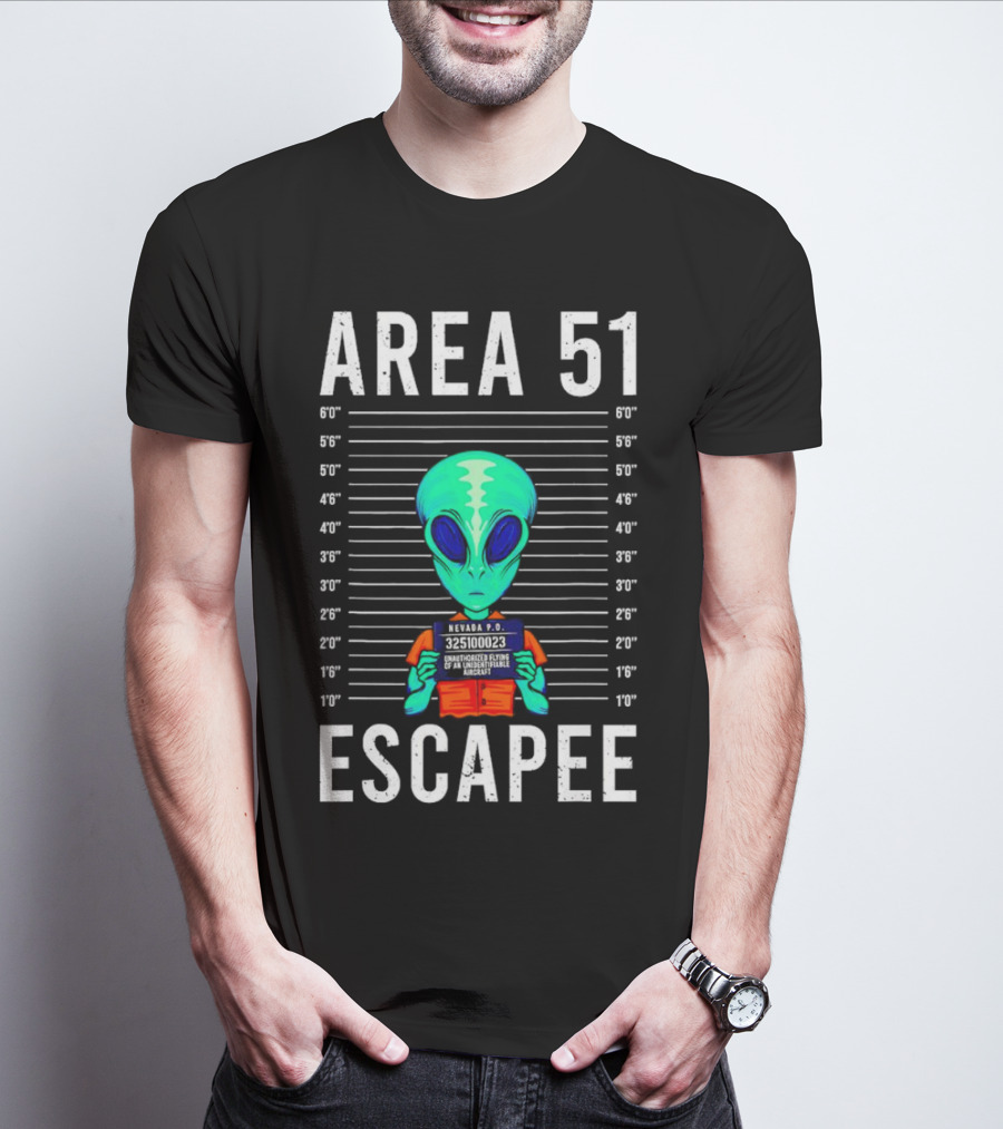 Area 51 Escapee Alien Mugshot Nevada P.D T-Shirt