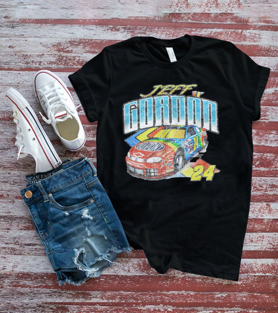 Jeff Gordon NASCAR DuPont Chevrolet 24 Racing Car T-Shirt