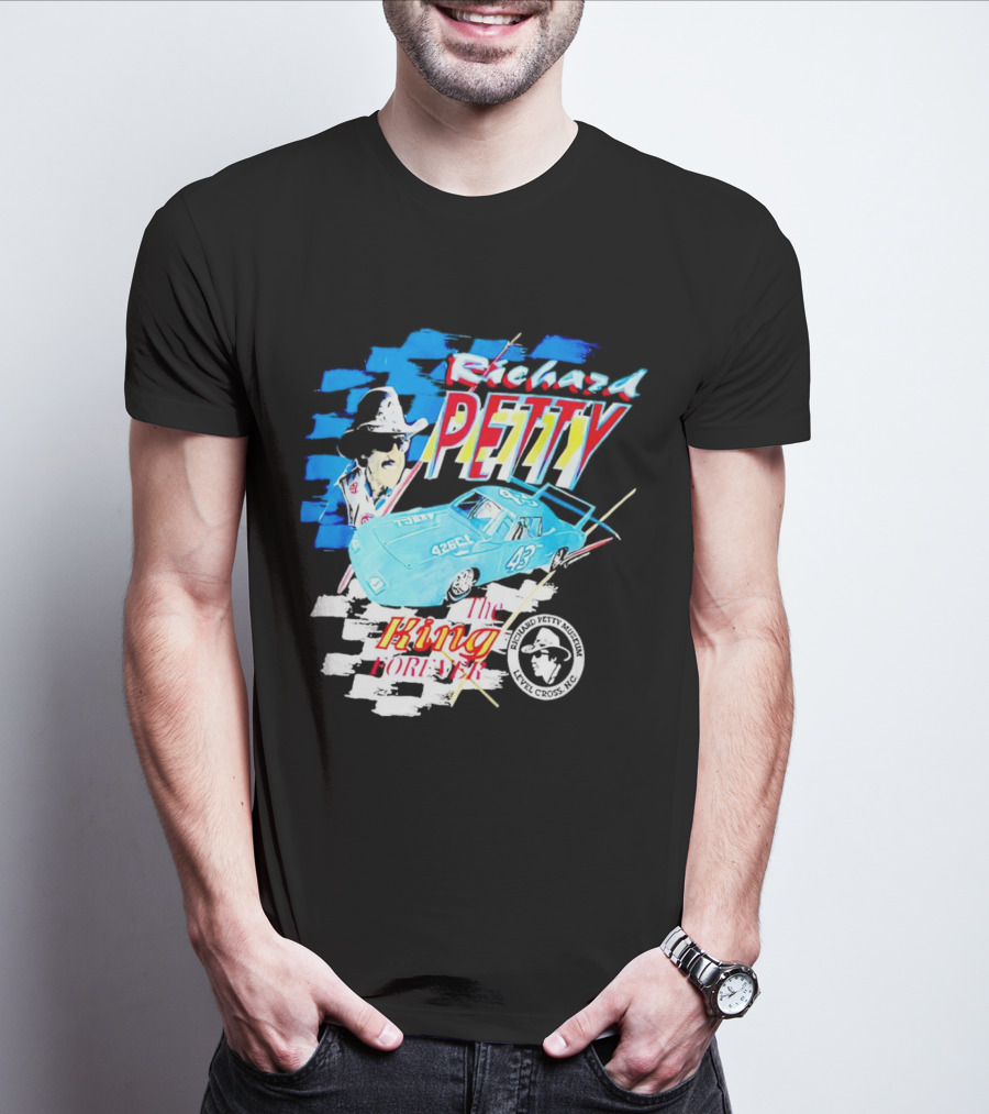 Richard Petty 43 The King Forever NASCAR Racing Legend Level Cross NC T-Shirt